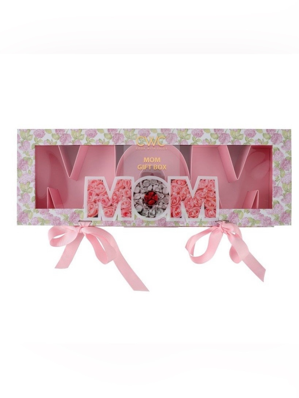 Mom Gift Box‎ Decorative Flower Letters - Pink